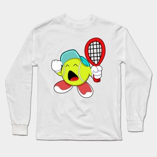 Tennis ball with Tennis racket Long Sleeve T-Shirt